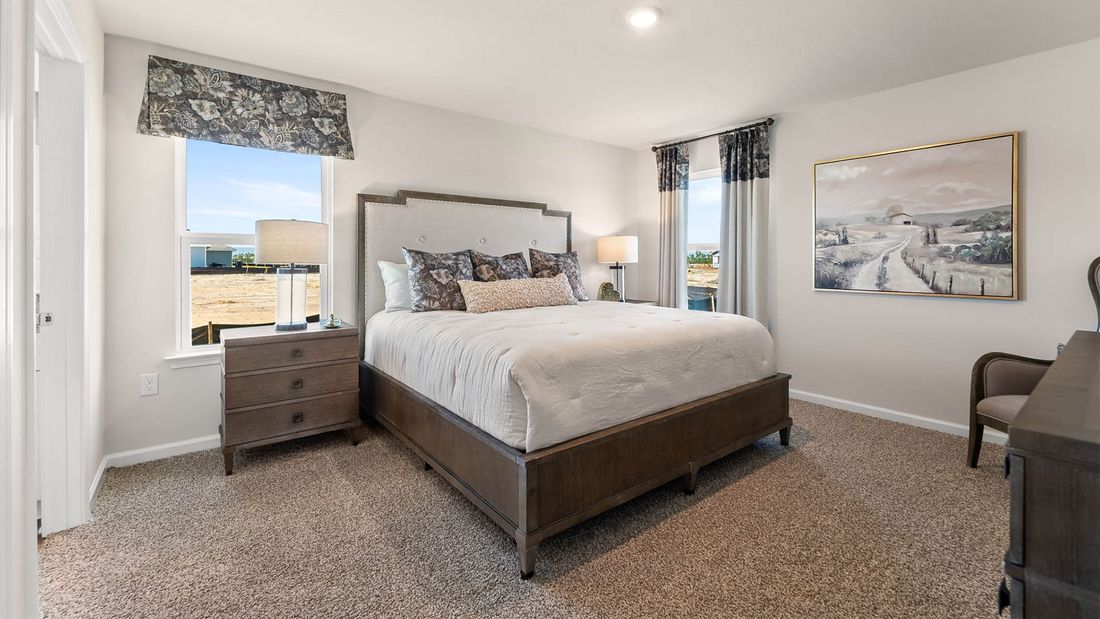 Primary bedroom in the new-construction home